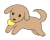 ボールをくわえた犬（透過PNG）