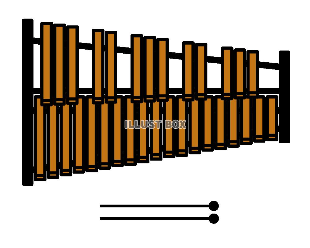 無料イラスト 木琴のイラスト1 透過png