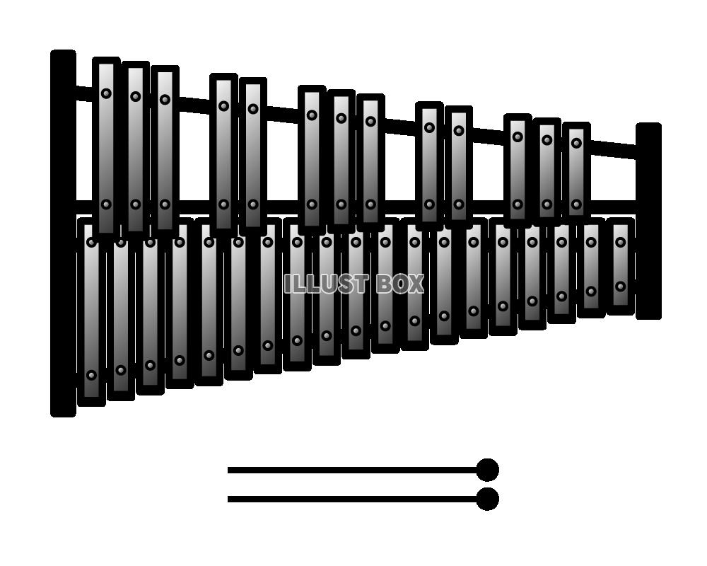 鉄琴のイラスト1　(透過PNG)