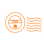 消印のイラスト　　だいだい色　透過ＰＮＧ