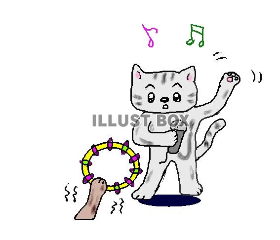 ねこまる・・・カラオケBOXで歌う【透過】PNG