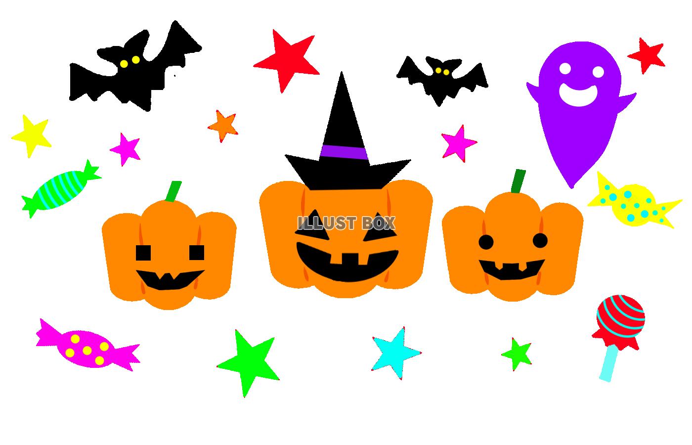 ハロウィンかぼちゃのイラスト　透過ＰＮＧ