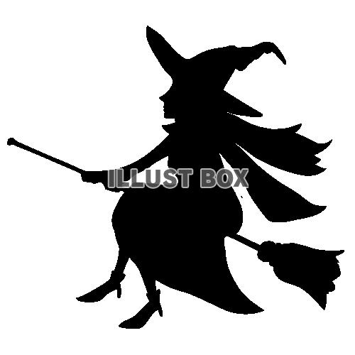 無料イラスト ハロウィン 魔女シルエット 透過png