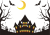 ハロウィンイラスト１の白抜き【透過PNG】