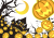 ハロウィンイラスト４の白抜き【透過PNG】