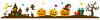 ハロウィンのかぼちゃライン素材　透過PNG