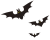 コウモリのシルエット【透過PNG】