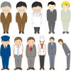 軽く頭を下げる中年男性セット（png・CSeps）