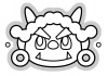 ぬりえ・鬼のおめん5