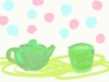 ラフなお茶のイラスト