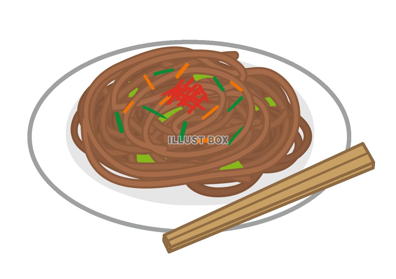 無料イラスト 焼きそば