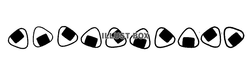 無料イラスト おにぎりのライン 透過png