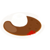 カレーライスアイコン(png・CSeps） 