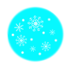 雪の結晶のワンポイントイラスト　透過png