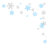 雪の結晶・水色