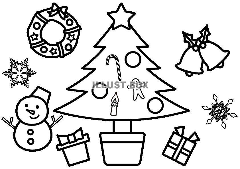 無料イラスト 塗り絵 クリスマス 透過png