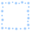 雪の結晶フレーム　２　透過png