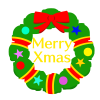 文字入りクリスマスリース　透過png