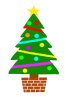 クリスマスツリーイラスト　透過png