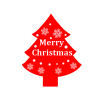 クリスマスツリー型ロゴ入りワンポイント　③　透過png