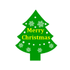 クリスマスツリー型ロゴ入りワンポイント　②　透過png