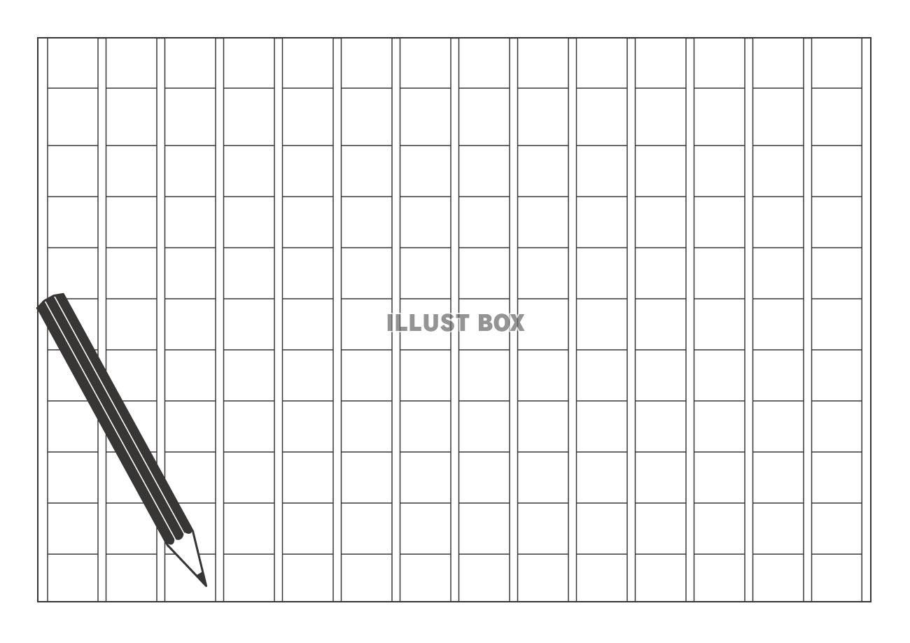 無料イラスト 原稿用紙と鉛筆