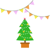 可愛いクリスマスツリー(PNG)３