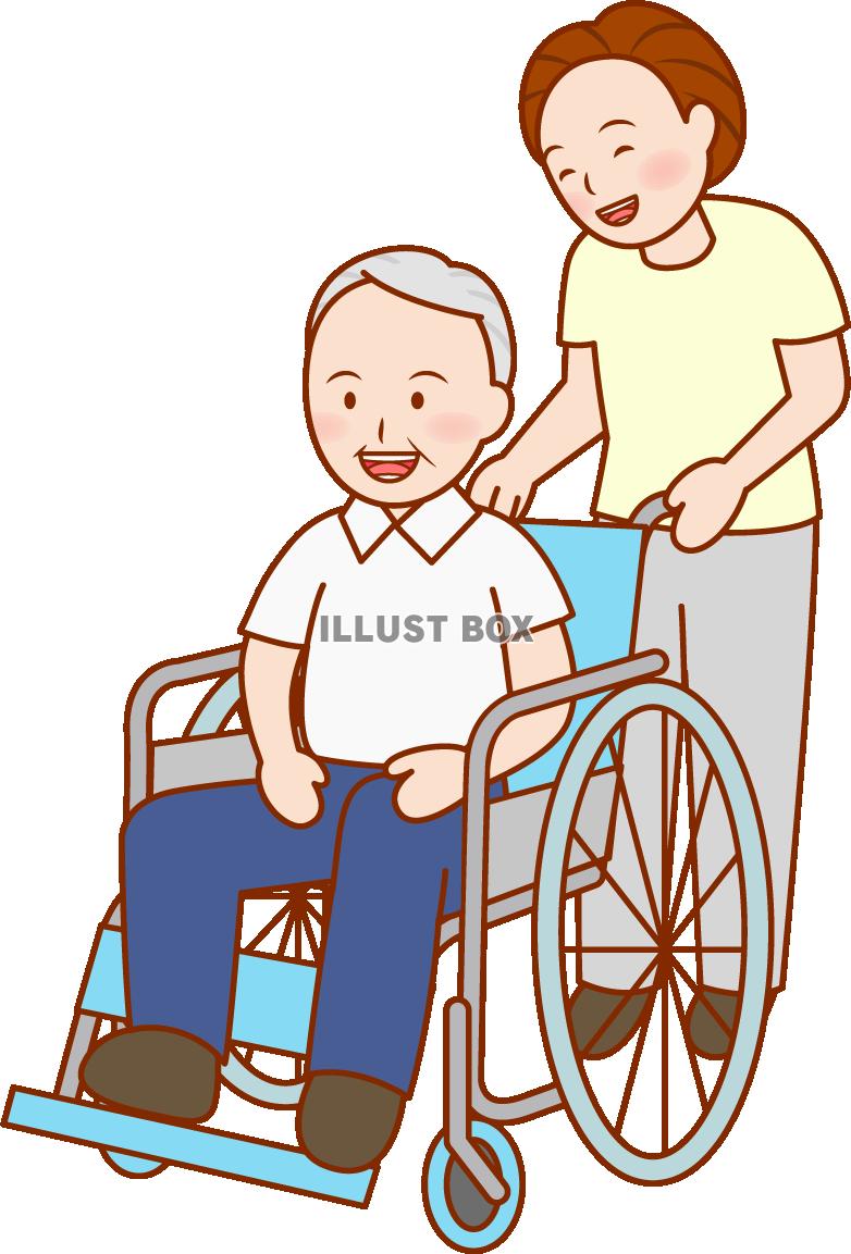 車椅子に乗っている老人(png・CSeps）