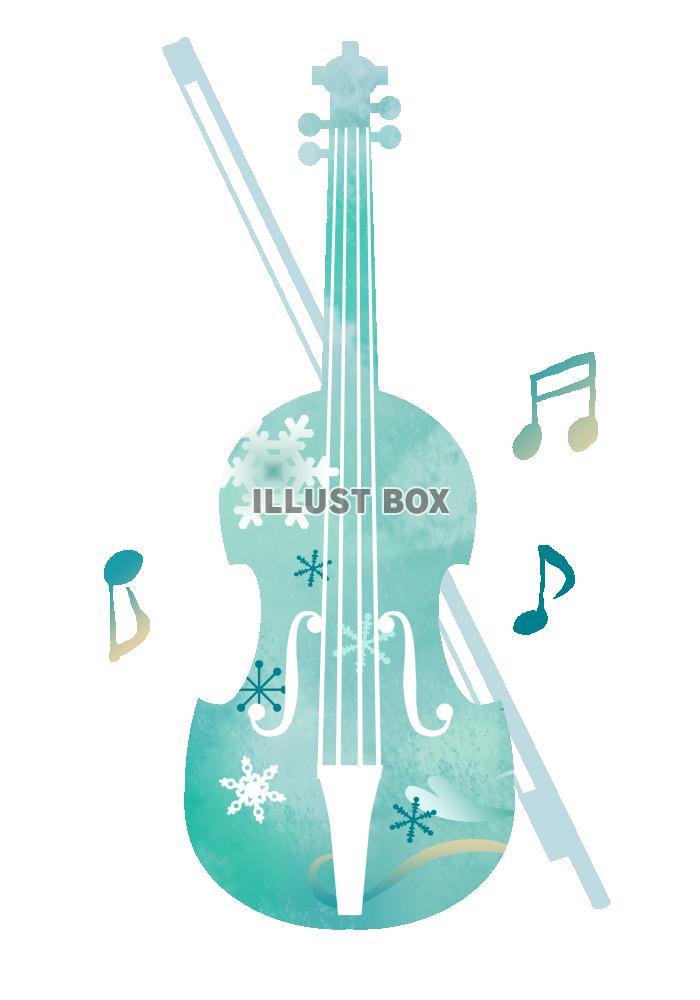 無料イラスト 冬のバイオリン