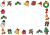かわいいクリスマスのフレーム【透過PNG】