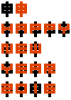 申(さる)のHAPPY NEW 2016 YEAR 太字　赤・黒　(透過PNG)
