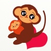 赤ちゃん抱っこのお猿さん