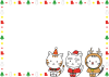 ３匹のこねこのクリスマスフレーム