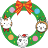 ３匹のこねこのクリスマスリース