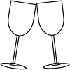 ワイングラス　線画