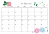 2016年10月度横型カレンダー 1