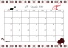 2016年12月度横型カレンダー　2　ピアノ