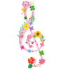 植物のト音記号イラスト【透過PNG】