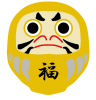 金色だるま　透過png