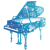 雪のピアノイラスト【透過PNG】