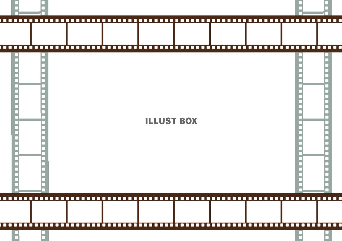 無料イラスト フィルムのフレーム セピア