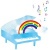 ピアノと虹のイラスト