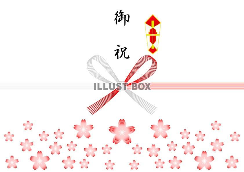熨斗紙・蝶結び/紅白/桜(御祝)