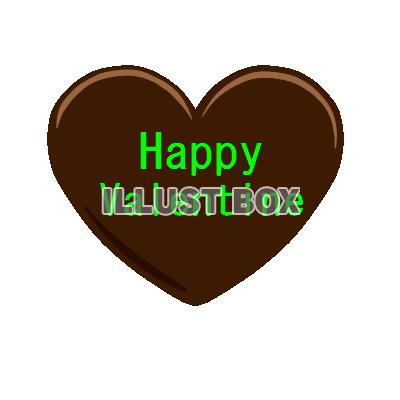バレンタインのハート型チョコ②　透過png
