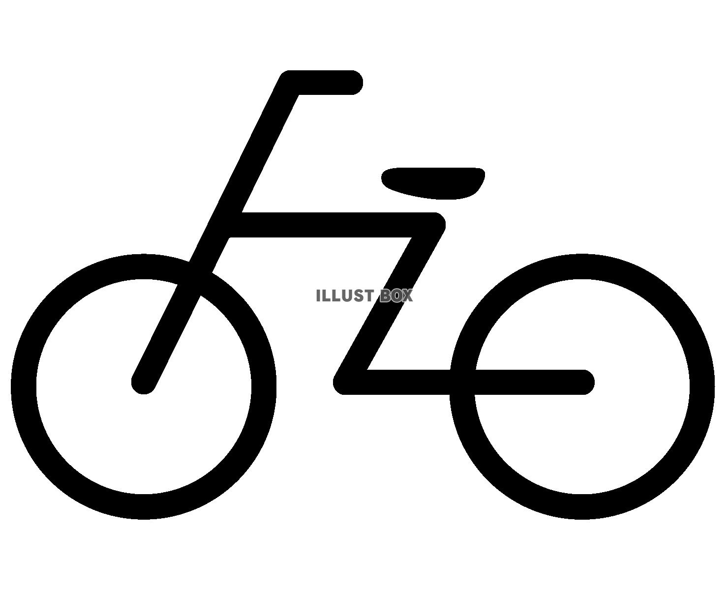 無料イラスト 自転車マーク