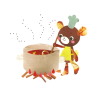 あったかスープを召し上がれ　透過png