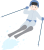 スキーをするお父さん(png・CSeps）