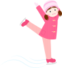 スケートする女の子(png・CSeps）