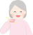 入れ歯を持つおばあちゃん(png・CSeps）