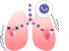 気管支炎の肺キャラクター(png・CSeps）